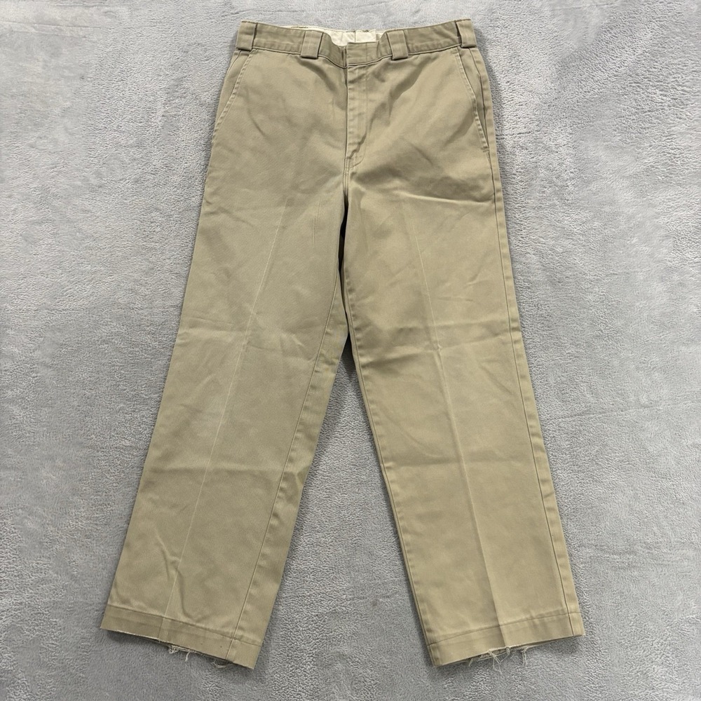 LL Bean Chino Pants Men 32 x 30 Beige Stretch Classic Fit Preppy Formal